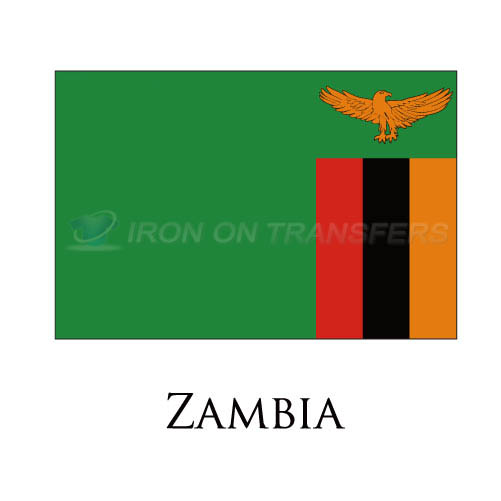 Zambia flag Iron-on Stickers (Heat Transfers)NO.2022